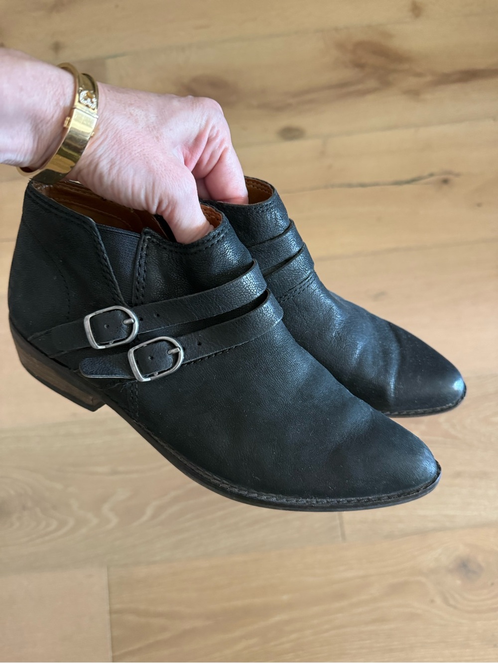 Lucky Brand black leather booties